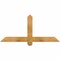 Ekena Millwork Eugene Rough Sawn Timber Gable Bracket, Western Red Cedar, 48"W x 22"H x 2"D x 4"F, 11/12 Pitch GBW048X22X0204EUG00RWR - alternate 1